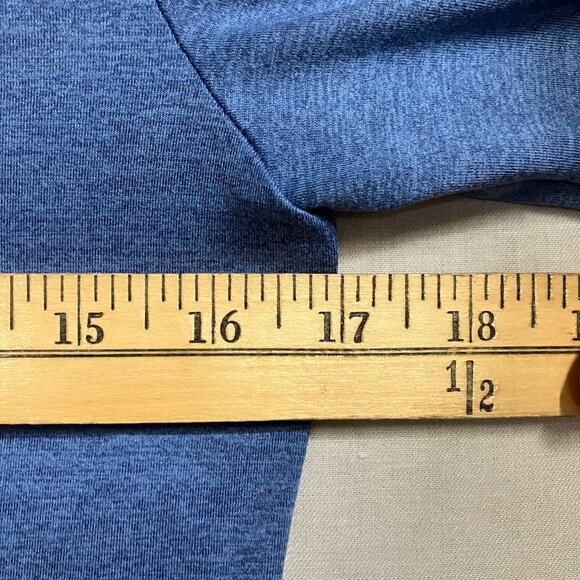 All in Motion Women's XS Heathered Blue Soft Stretch Long Sleeve Semi Fit Top - Picture 9 of 10